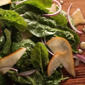 pear and spinach salad