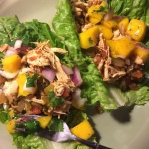 Caribbean pulled chicken